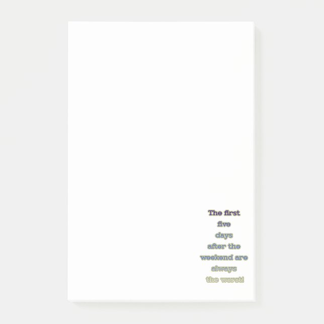 Bloco De Notas Texto engraçado de fim de semana (Frente)