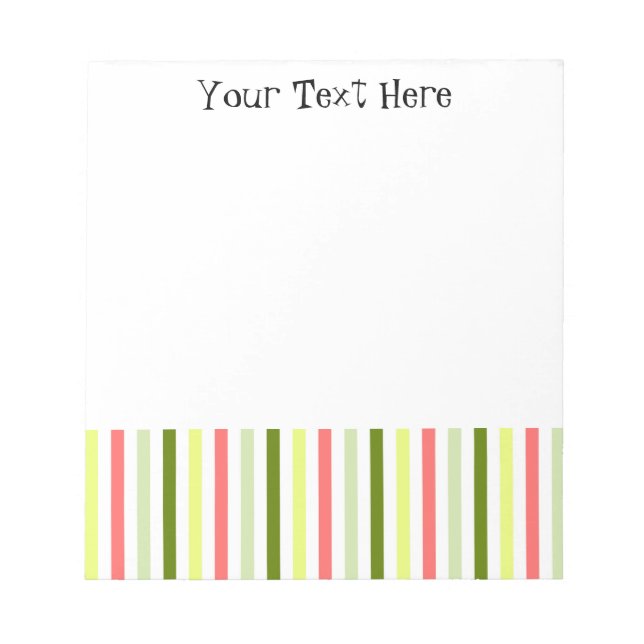 Bloco De Notas Texto fino da faixa de melancia (Frente)