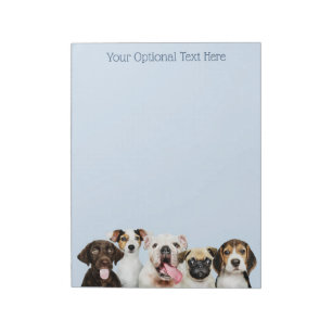 Bloco De Notas Texto personalizado Cachorros Fofos