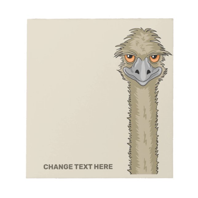 Bloco De Notas Texto Personalizado Da Emu (Frente)