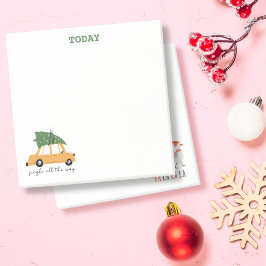 Bloco De Notas Texto Personalizado da Ilustração de Natal Colorid
