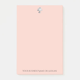 Bloco De Notas Texto Personalizado de Bolo Elegante para Empresas