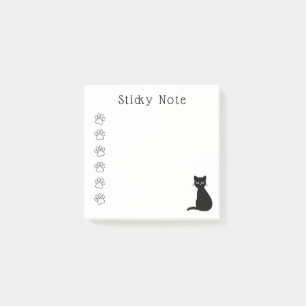 Bloco De Notas Texto Personalizado de Pinturas de Gato Preto Cujo