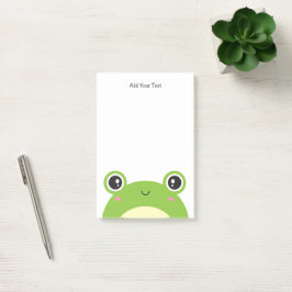 Bloco De Notas Texto Personalizado do Sapo Verde Kawaii Cute