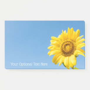 Bloco De Notas Texto personalizado Girassol