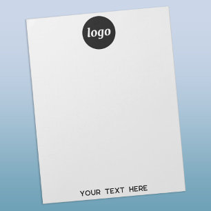 Bloco De Notas Texto Simples de Logotipo Promocional Empresarial