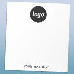 Bloco De Notas Texto simples para o logotipo Promocional para emp<br><div class="desc">Adicione facilmente seu próprio logotipo e escolha de texto a este design. Remova o texto se preferir. Minimalista e profissional para promover sua marca.</div>