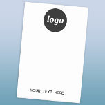 Bloco De Notas Texto simples para o logotipo Promocional para emp<br><div class="desc">Adicione facilmente seu próprio logotipo e escolha de texto a este design. Remova o texto se preferir. Minimalista e profissional para promover sua marca.</div>