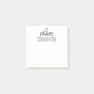 Bloco De Notas Texto tipográfico do coordenador do caos