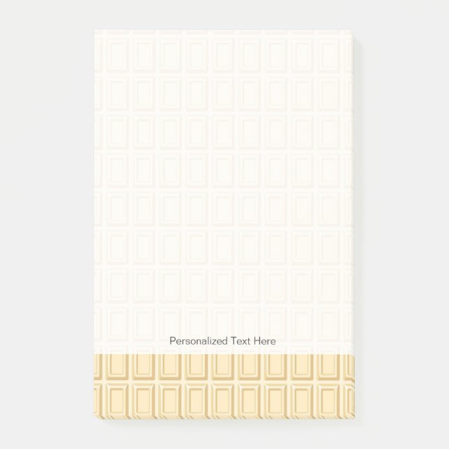 Bloco De Notas Textura branca do bar de chocolate (Frente)