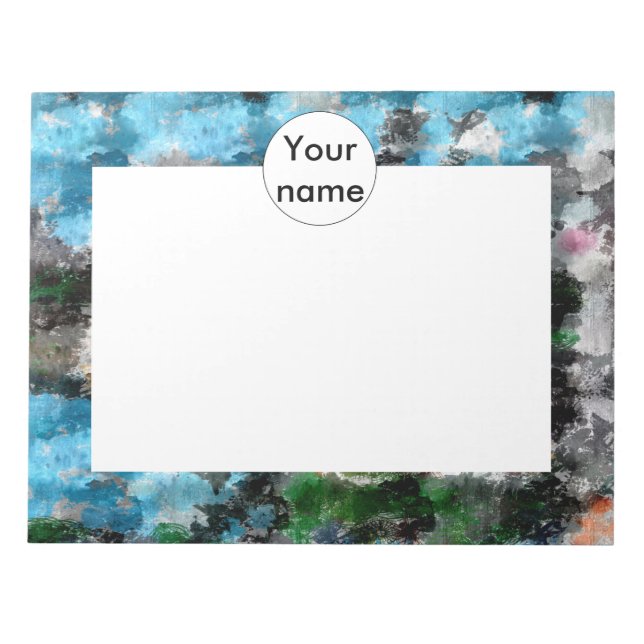 Bloco De Notas Textura colorida (Frente)