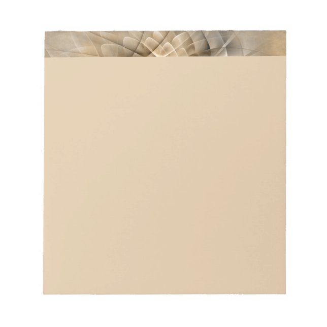 Bloco De Notas Textura de Arte Fractal Moderno Abstrato Tons Terr (Frente)