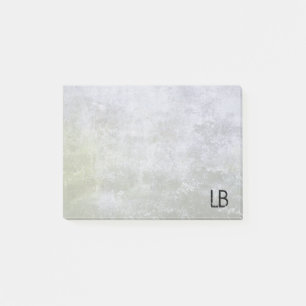 Bloco De Notas Textura de Grunge de Pedra Antiga Monogramada