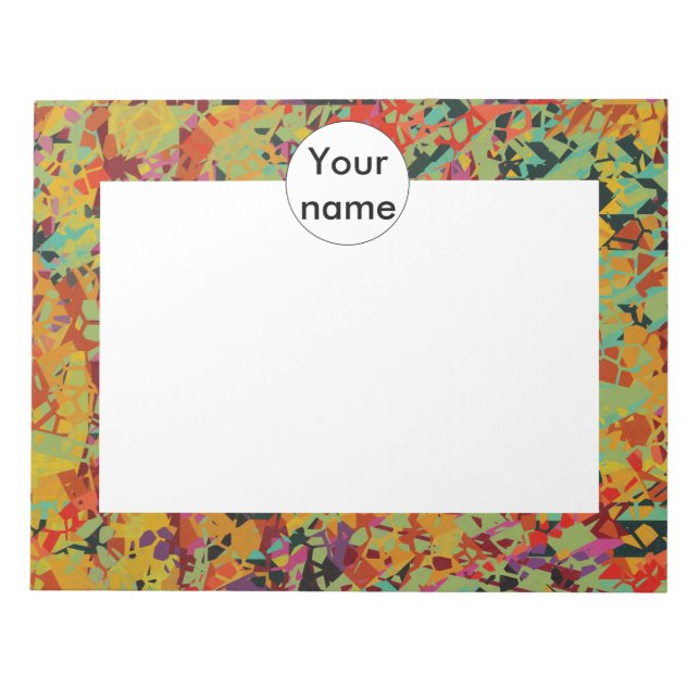 Bloco De Notas Textura de orifícios coloridos (Frente)