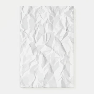 Bloco De Notas Textura de papel enrugada branco