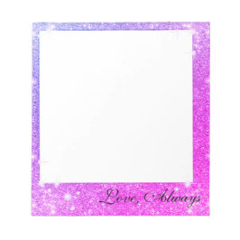 Bloco De Notas Textura Faux de brilho brilhante roxa rosa a quent