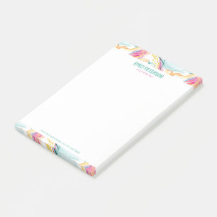 Bloco De Notas Textura primavera orgânica com formas onduladas fl