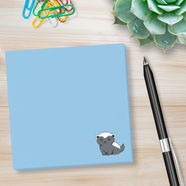 Bloco De Notas Texugo Mel Doce Desenho Animado Azul (Criador carregado)