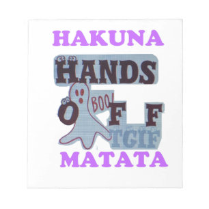 Bloco De Notas TGIF Hakuna Matata Mãos De Cabeça Engraçada