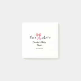 Bloco De Notas that's amore bridal shower pink retro bow boho nam