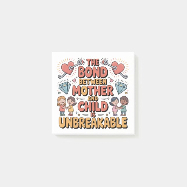 Bloco De Notas The Bond Between Mother And Child Is Unbreakable (Frente)