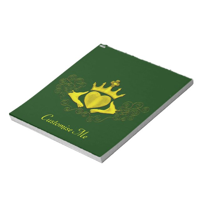 Bloco De Notas The Claddagh (Dourado) (Invertido)