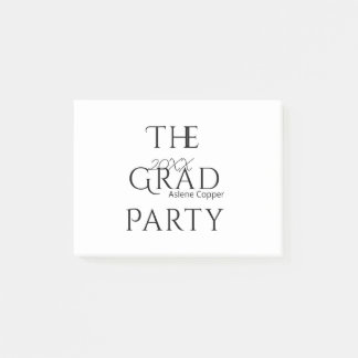 Bloco De Notas The grad party name 20XX bold letter graduatsimple