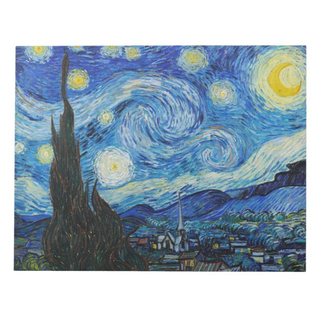Bloco De Notas The Starry Night - Vincent Van Gogh (Frente)