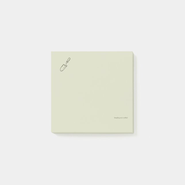 Bloco De Notas The Trowel -Botanists Pause- Minimalist (Frente)