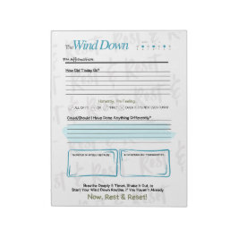 Bloco De Notas The WIND DOWN – 5-Minute Evening Journal Notepad