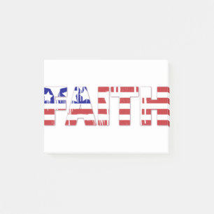 Bloco De Notas The word " Faith" with American flag