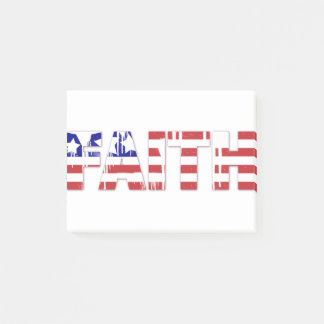 Bloco De Notas The word " Faith"  with American flag