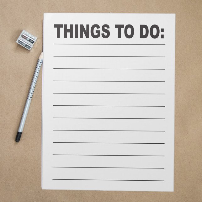 Bloco De Notas Things to Do List Large Print Low Vision (Criador carregado)