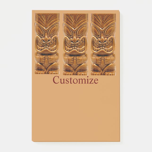 Bloco De Notas Thunder_Cove da Escultura Tiki Dourada (Frente)