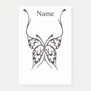 Bloco De Notas Thunder_Cove da Tatuagem de Borboleta Estilizada