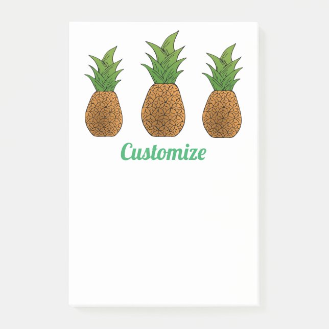 Bloco De Notas Thunder_Cove de 3 ananases (Frente)