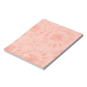 Bloco De Notas Tie Dye Coral Cor-de-rosa moderno Pastel