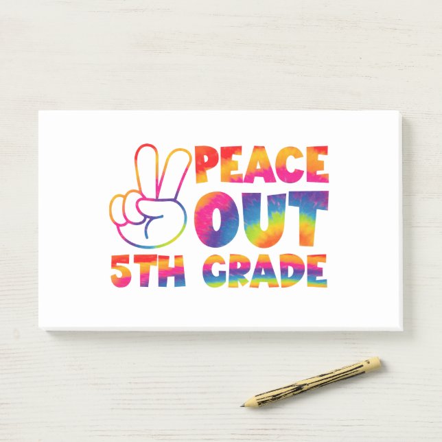 Bloco De Notas Tie Dye do 5º ano do último dia do 5 (Na mesa)