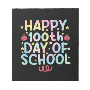 Bloco De Notas Tie Dye Happy 100º Dia de Professores