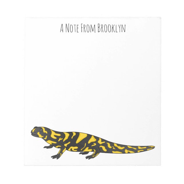 Bloco De Notas Tiger salamander cartoon (Frente)