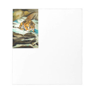 Bloco De Notas Tigre de Aquarela