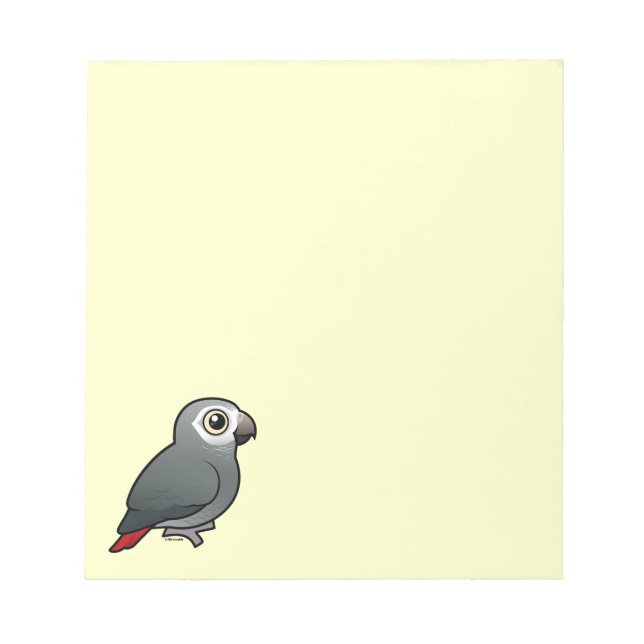 Bloco De Notas Timnei African Cinza Parrot (Frente)