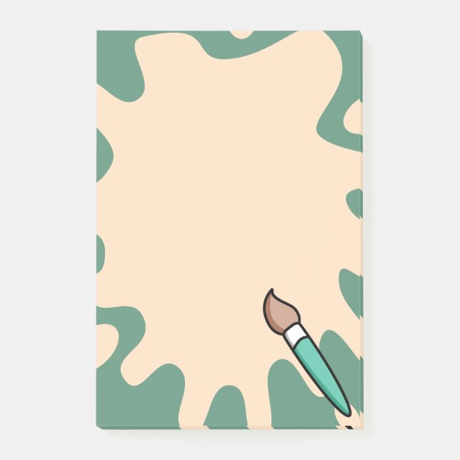 Bloco De Notas Tinta Salpico Pincel Artístico (Frente)