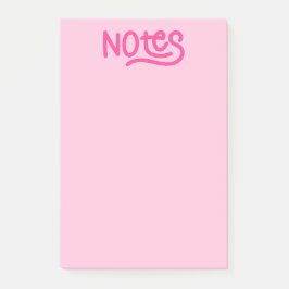 Bloco De Notas Tipografia das notas de manuscrito rosa