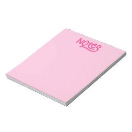 Bloco De Notas Tipografia de Letra Cursiva Rosa