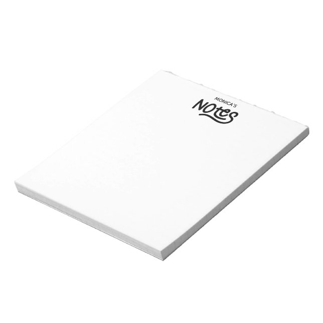 Bloco De Notas Tipografia de manuscrito personalizado (Invertido)