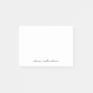 Bloco De Notas Tipografia de Script Simples Preto Moderno Manuscr