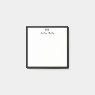 Bloco De Notas Tipografia Decorativa Do Monograma Chic Fronteir