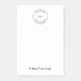 Bloco De Notas Tipografia do nome do logotipo da sua empresa