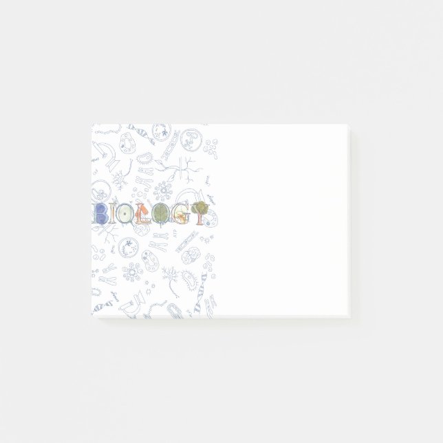 Bloco De Notas Tipografia e diagramas da biologia (Frente)